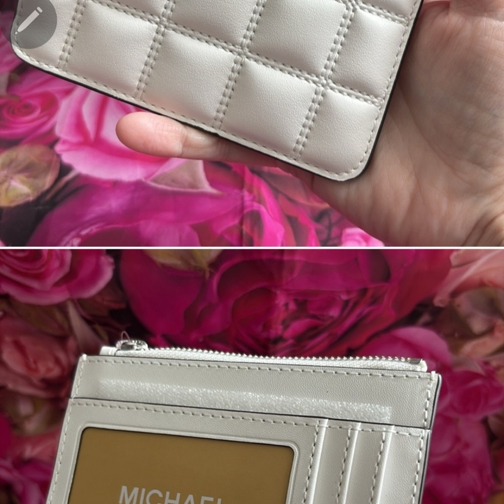 Michael Kors Optic White Quilted Coin pouch - Picture 4 of 4